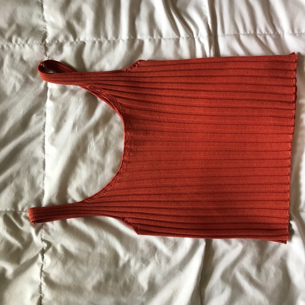 Ribbed orange tank top!